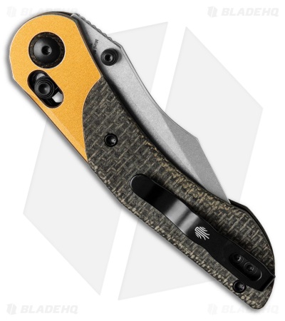 Kizer Mini Mystic Knife Burlap Micarta/Distressed Copper Al