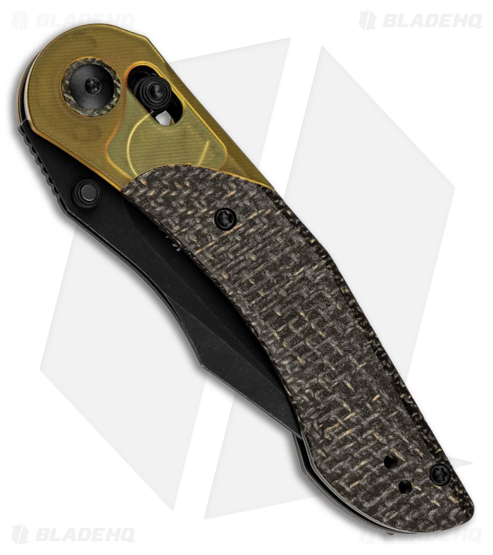 Kizer Mini Mystic Clutch Lock Knife PEI + Burlap Micarta (3.2" Black SW) V3636C1