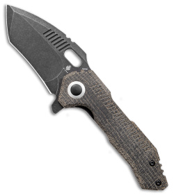 Kizer Mini Paragon Liner Lock Knife Black Micarta (3.4" Black 154CM) 