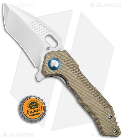 Kizer Mini Paragon Liner Lock Knife Green Micarta (3" Stonewash) V4600C1