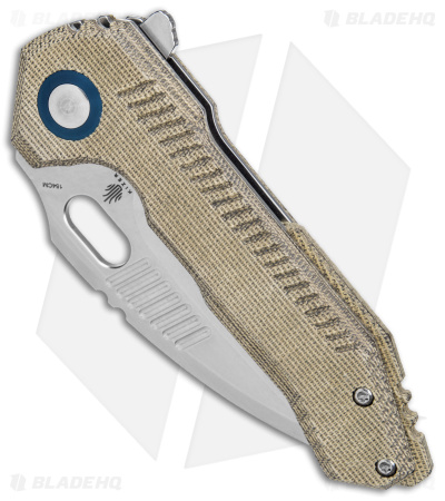 Kizer Mini Paragon Liner Lock Knife Green Micarta (3" Stonewash) V4600C1