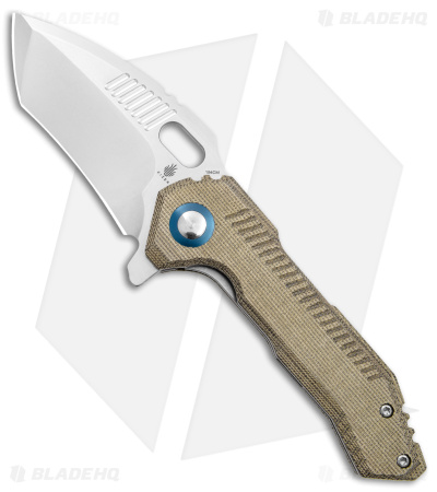 Kizer Mini Paragon Liner Lock Knife Green Micarta (3" Stonewash) V4600C1