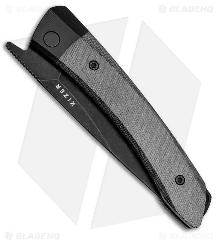 Kizer Momo Black G-10/Micarta Drop Point Black SW Nitro-V