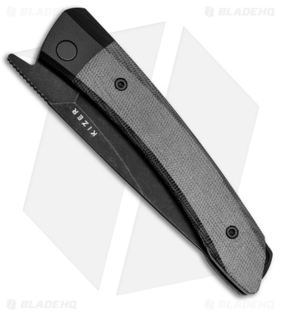 Kizer Momo Black G-10/Micarta Drop Point Black SW Nitro-V