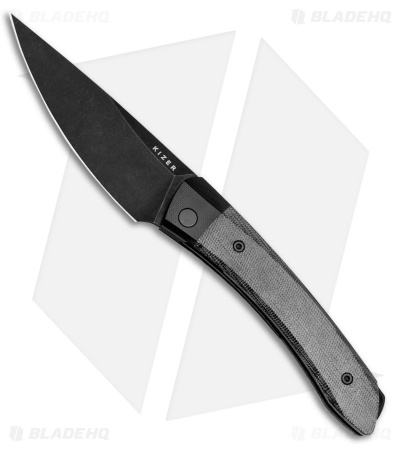 Kizer Momo Black G-10/Micarta Drop Point Black SW Nitro-V