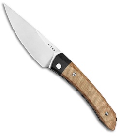 Kizer Momo Liner Lock Knife Black G-10 + Brown Micarta (4.2" SW) V4663A2