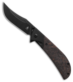 Kizer Phoenix Liner Lock Knife Black /Gray/Orange Fat Carbon (3.5" Blk) Ki4647A1