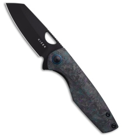 Kizer Sparrow Frame Lock Knife Ti + FatCarbon Medusa (3.2" Black) Ki3628A3