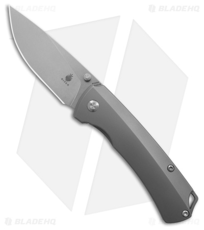 Kizer Uli Hennicke T1 Frame Lock Knife Titanium (3.2" Stonewash) Ki3490