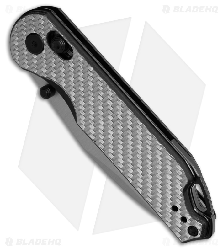 Kizer Assassin Clutch Lock Knife Silver/Black G-10 + CF (3" Satin) V3549A3