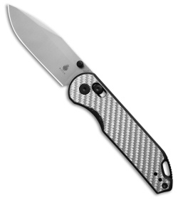 Kizer Assassin Clutch Lock Knife Silver/Black G-10 + CF (3" Satin) V3549A3