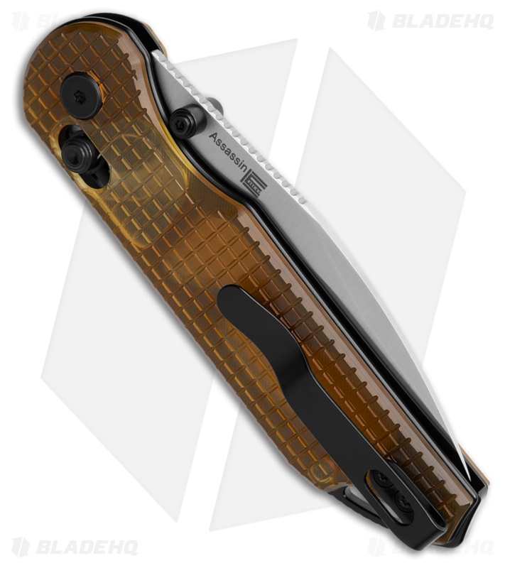 Kizer Assassin Clutch Lock Knife Yellow PEI (3" Satin) V3549A1