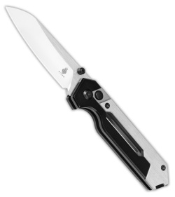 Kizer Hyper Button Lock Flipper Knife Black/Gray Titanium (3.15" Satin) Ki3632A3