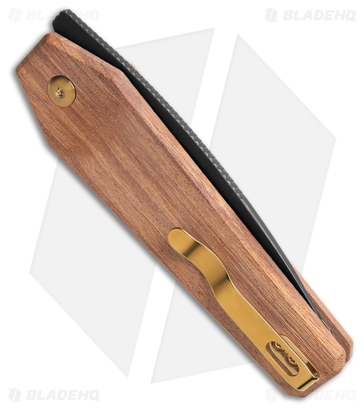 Kizer Tomb Mkuruti Wood Drop Point Black Nitro-V
