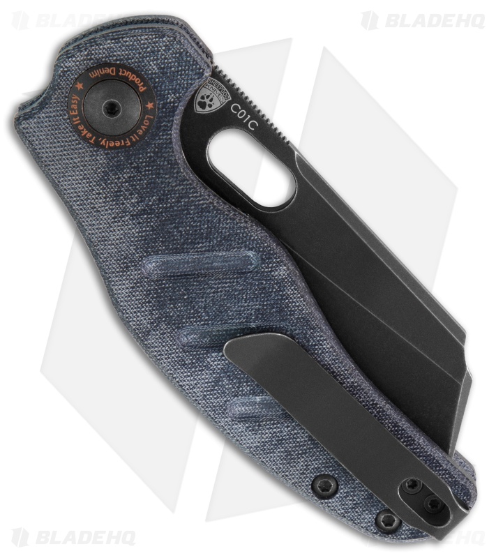 Kizer Sheepdog C01C Knife Blue Denim Micarta Black SW