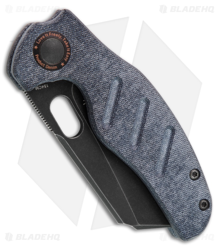 Kizer C01C Sheepdog  Liner Lock Knife Blue Denim Micarta (3.29" Black SW)