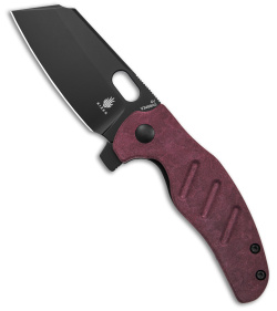 Kizer Mini Sheepdog C01C Flipper Knife Red Richlite (2.6" Black 4V) V3488A5