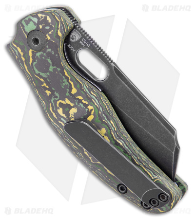 Kizer Mini Sheepdog C01C Liner Lock Black/Yellow FatCarbon (2.6" Black 20CV)