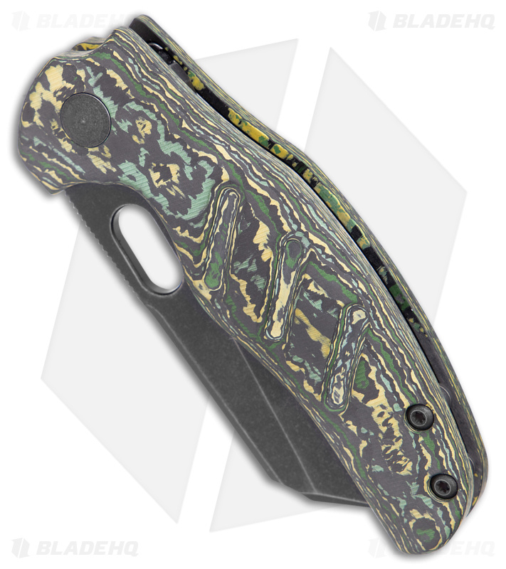 Kizer Mini Sheepdog C01C Liner Lock Black/Yellow FatCarbon (2.6" Black 20CV)