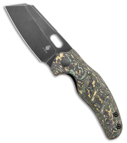 Kizer Mini Sheepdog C01C Liner Lock Black/Yellow FatCarbon (2.6" Black 20CV)