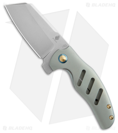 Kizer Sheepdog C01C Frame Lock Knife Blue Titanium (3.25" Stonewash) Ki4488A