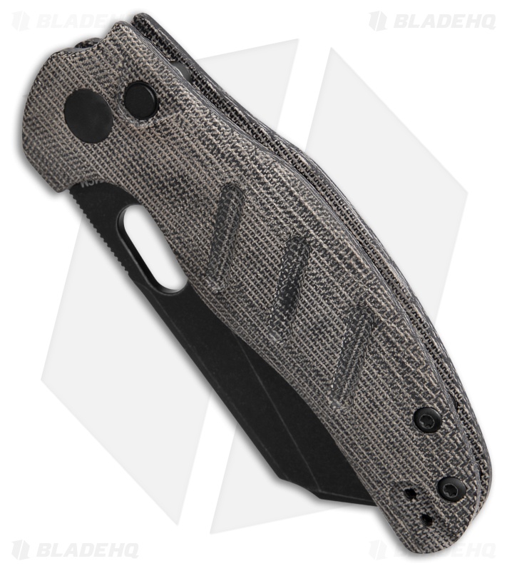 Kizer Sheepdog C01C Button Lock Knife Black Micarta (3.3" Black SW 154CM)