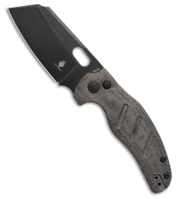 Kizer Sheepdog C01C Button Lock Knife Black Micarta (3.3" Black SW 154CM)