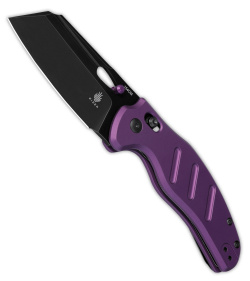 Kizer Vanguard Sheepdog Clutch Lock Knife Purple Aluminum (3.14" Black)