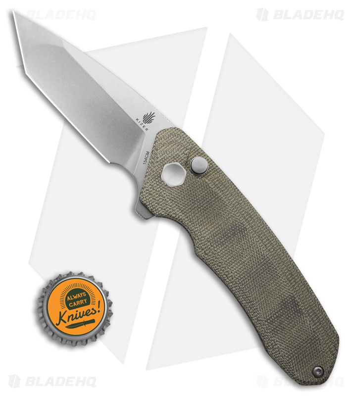 Kizer Mad Tanto Plunge Lock Green Micarta (SW) - Blade HQ