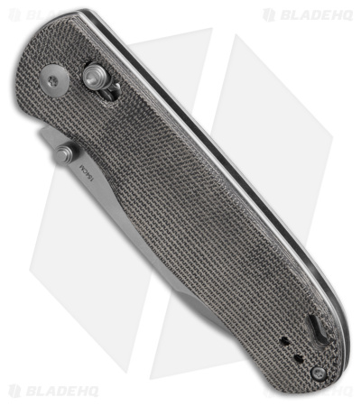 Kizer Azo Drop Bear Clutch Lock Knife Black Micarta (3" Stonewash) V3619C3