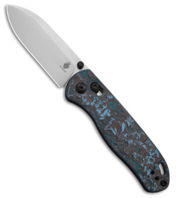 Kizer Azo Drop Bear Clutch Lock Knife Blue/Black Fat Carbon (3" Satin) Ki3619A2