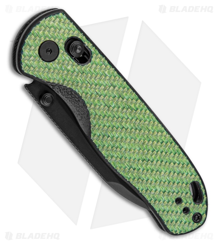 Kizer Azo Drop Bear Clutch Lock Knife Green Carbon Fiber/G-10 (3" Black)