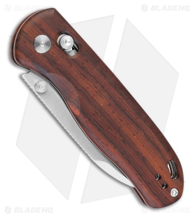 Kizer Azo Drop Bear Clutch Lock Knife Wood (3" Satin)