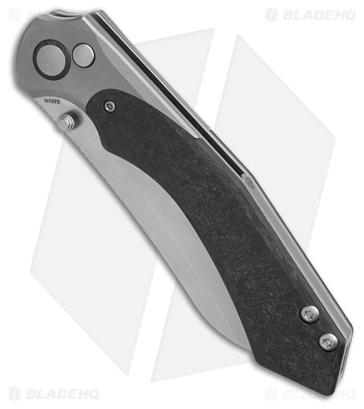 Kizer Clairvoyant Button Lock Ti/CF Knife - Blade HQ