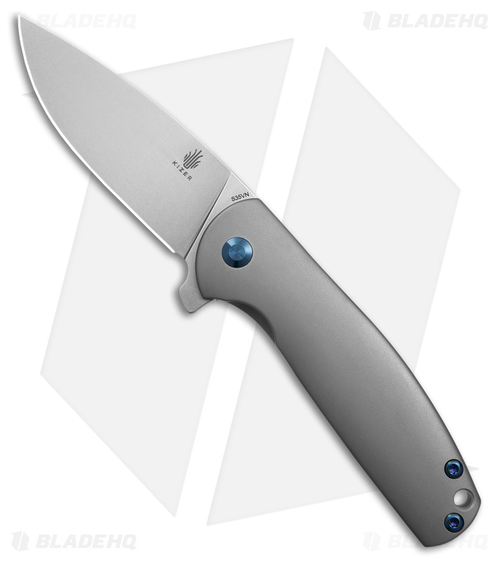 Kizer Laconico Gemini Frame Lock Knife w/ Blue Clip (3.125
