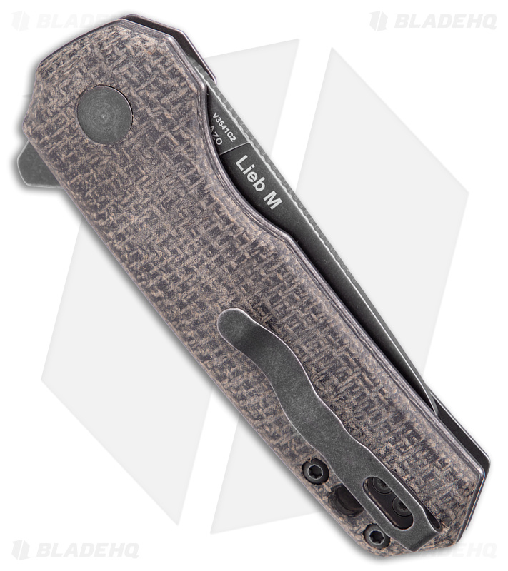 Kizer Lieb M Button Lock Knife Black Micarta - Blade HQ