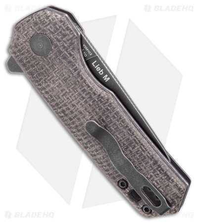 Kizer Lieb M Button Lock Flipper Knife Black Micarta (3" Black 154CM)