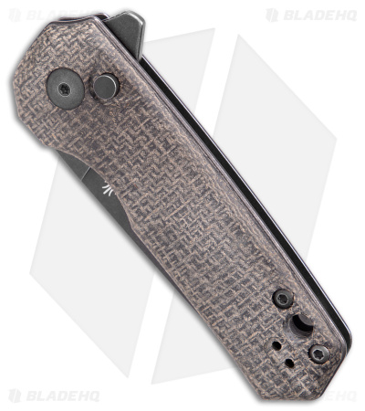 Kizer Lieb M Button Lock Flipper Knife Black Micarta (3" Black 154CM)