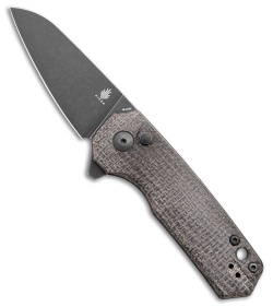 Kizer Lieb M Button Lock Flipper Knife Black Micarta (3" Black 154CM)