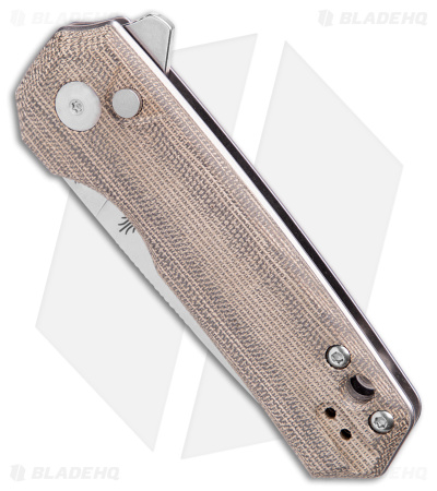 Kizer Lieb M Button Lock Flipper Knife Tan Micarta (3" Satin 154CM)