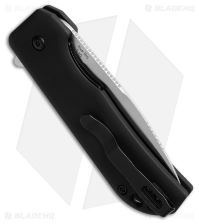 Kizer Nice Guy Black Al Drop Point Satin Nitro-V