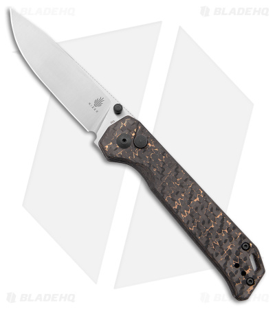 Kizer Azo Vanguard Begleiter 2 Button Lock Knife Fat Carbon (3.5" Satin) 