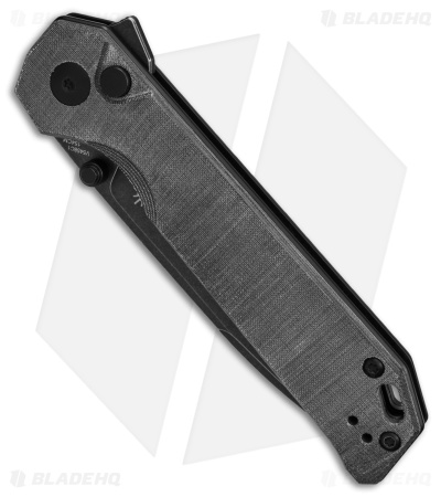 Kizer Azo Vanguard Begleiter XL Button Lock Knife Black Micarta (3.9" Black SW)