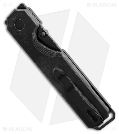 Kizer KUH Button Lock Knife Black Micarta (3.2" Black 154CM) 