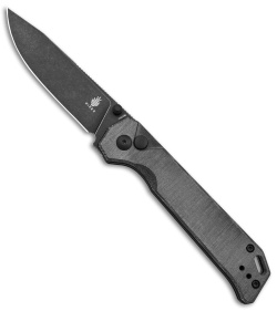 Kizer Azo Vanguard Begleiter 2 Button Lock Knife Black Micarta (3.5" Black SW)