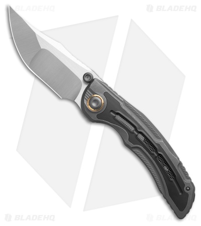 Kizer Silver Wing Knife Black/Gray Titanium Hand Brushed