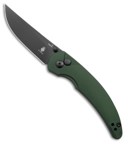 Kizer Swaggs Chili Pepper Button Lock Knife Green Aluminum (3" Satin 3V) 