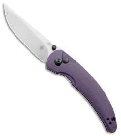 Kizer Swaggs Chili Pepper Button Lock Knife Purple G-10 (3" Satin 154CM) 