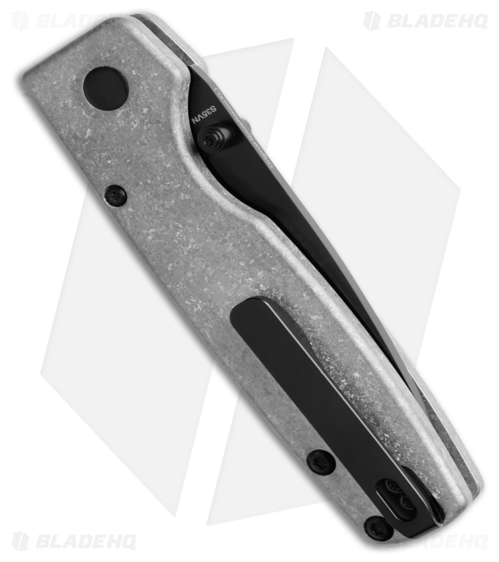 Kizer Vanguard Original XL Button Lock Knife Titanium (3.25" Black)
