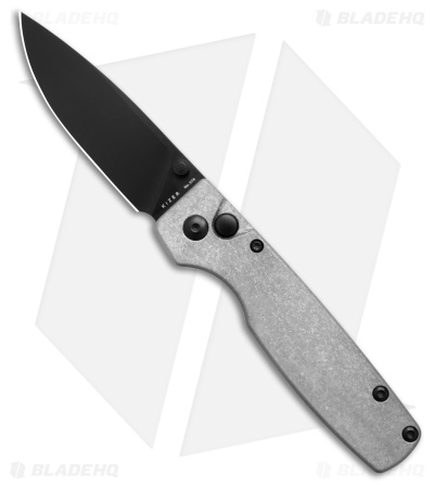 Kizer Vanguard Original XL Button Lock Ti Black - Blade HQ
